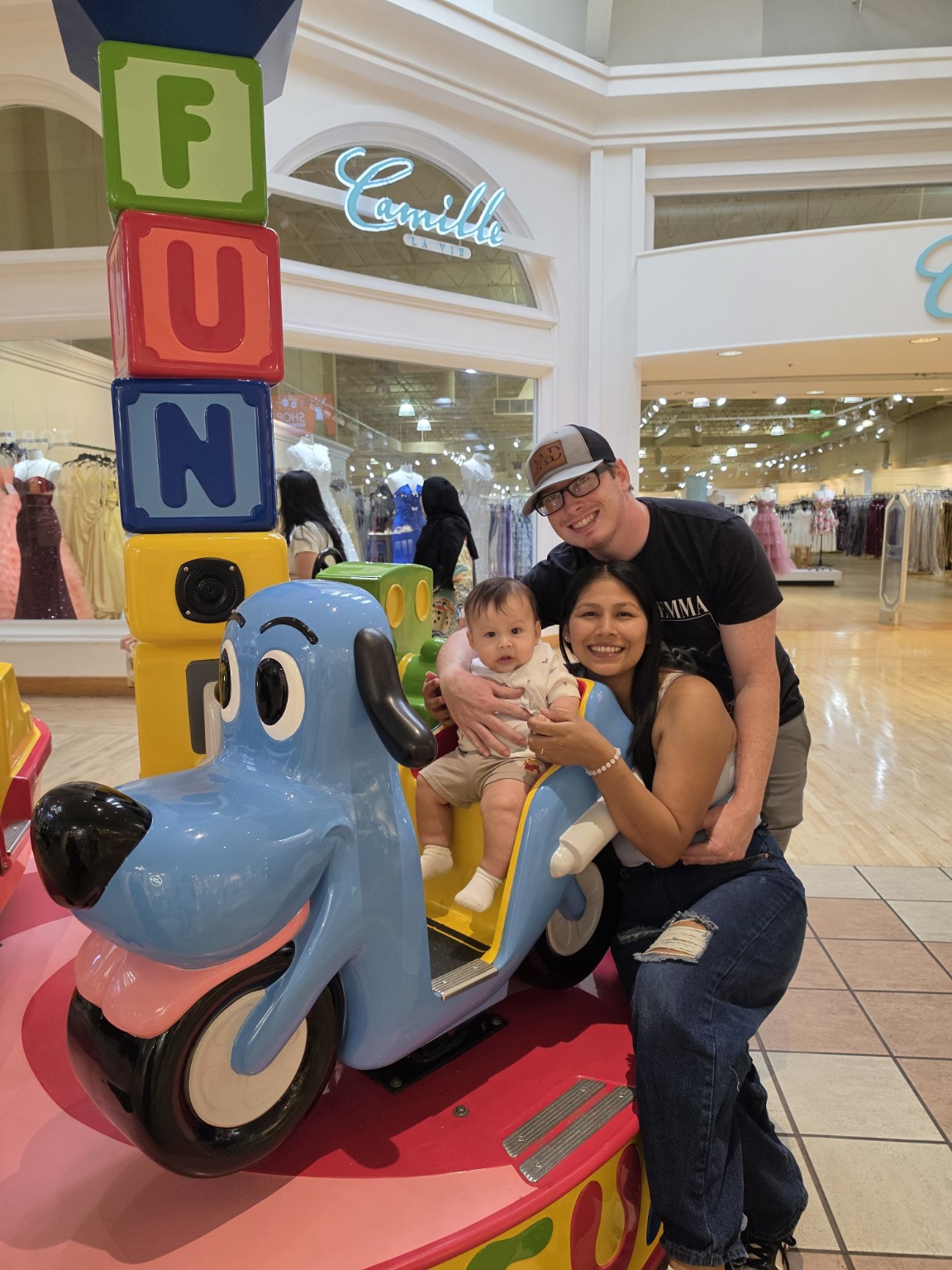 Bryson, Emma and Lucca spending time together as a family